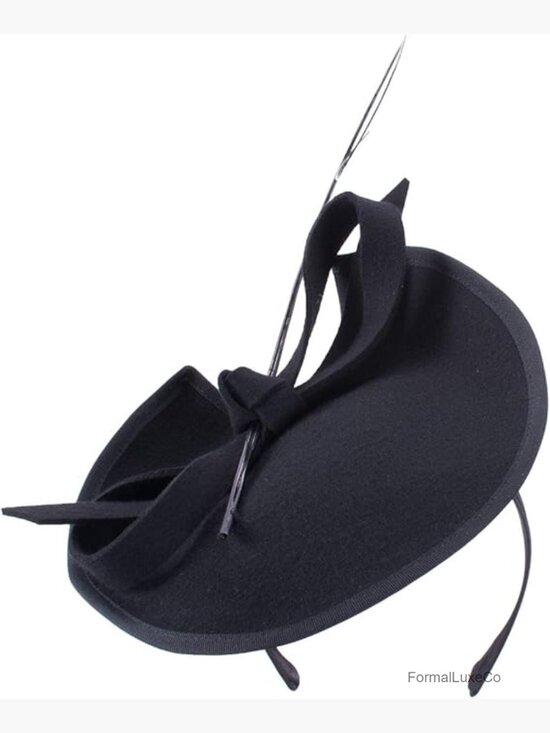 Vintage Wool Felt Saucer Fascinator Headpiece Cocktail Party Hat main image 6